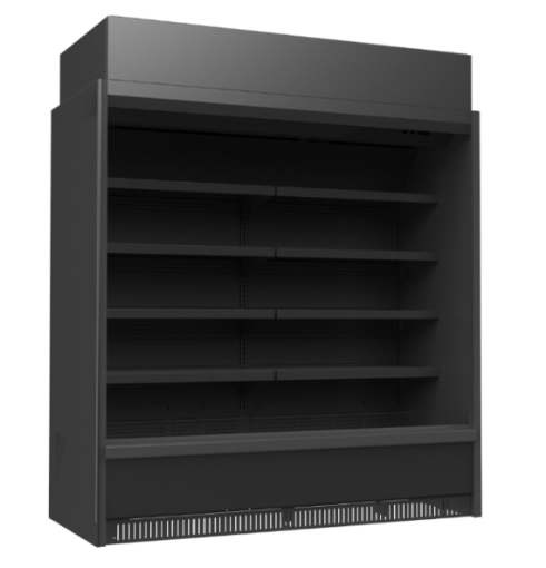 Picture of 6" Black Air Curtain Vertical Display Case IVD- 201909