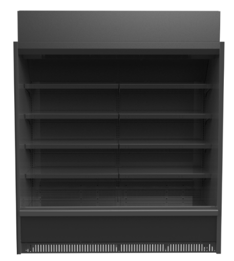 Picture of 4" Black Air Curtain Vertical Display Case IVD-201309