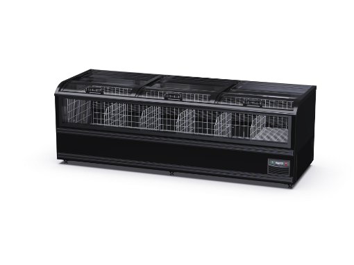 Picture of 3 doors 8ft Island Cooler Black Island Freezer PB-HN25A/ZTB-U