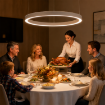 Picture of 140Lumens Per Watt -Circle Architectural Light Fixture-Length Wattage and Color Selectable-Up/Down Light