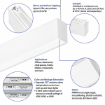 Picture of 2‘3’ 4‘ft Selection- Color Selectable Circle Architectural Linear LED Fixture - Up/Down Light - 140 Lumens Per Watt - Black & White Available