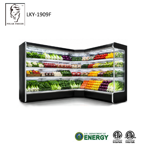 Picture of Black Air Curtain Vertical Display Case LKY-1909F